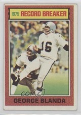 1976 Topps Record Breaker George Blanda #1 HOF 08wy