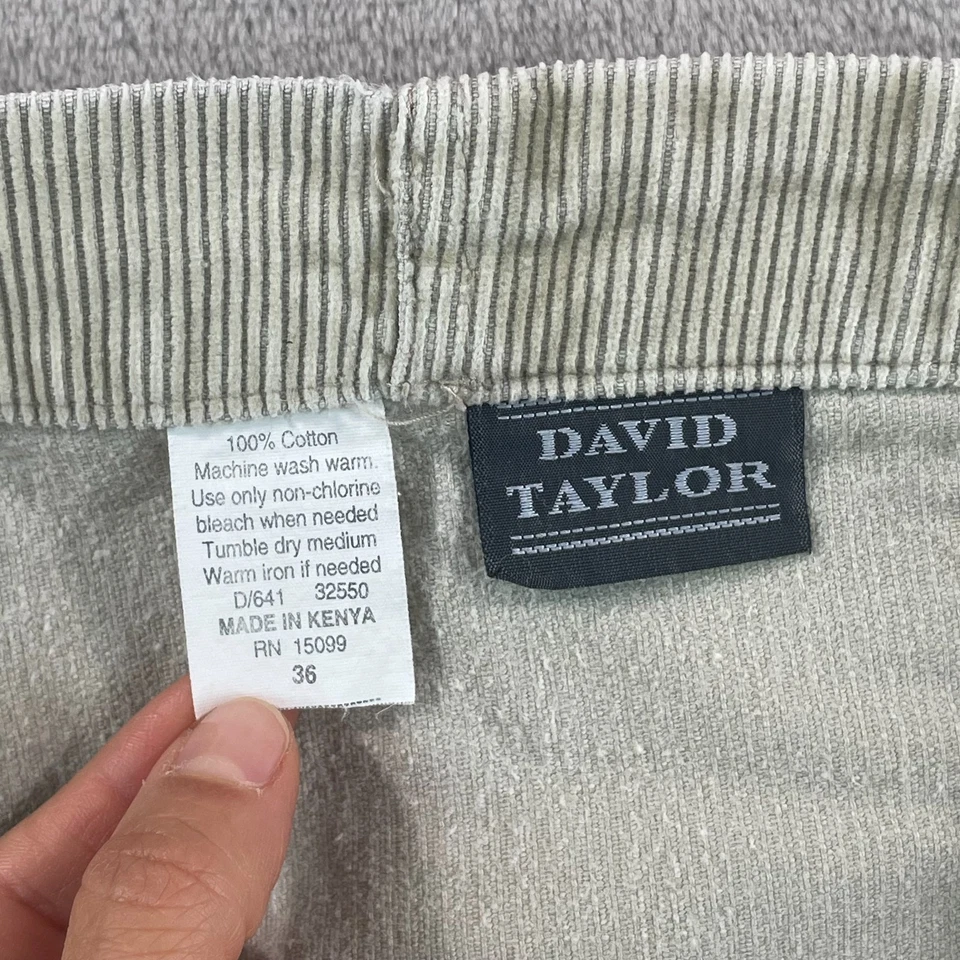 Pantalones Cortos De Pana David Taylor De Colección Hombres 34x4.5 (Etiqueta 36) Beige Claro Surf Playa Foto 2 de 4