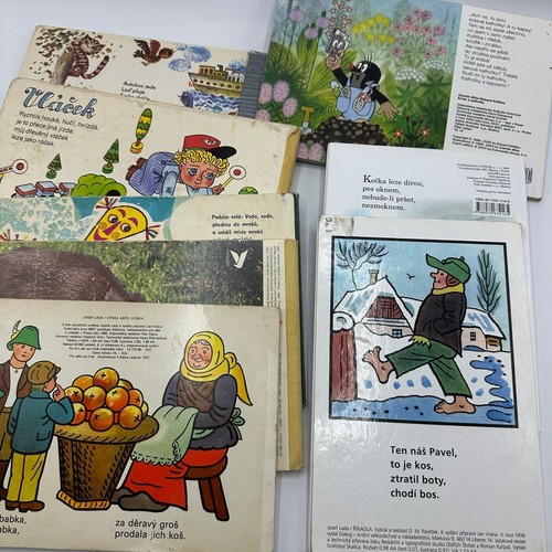 Czech Childrens Board Books Lot of 8 Bedtime Stories Nursery Rhymes Animals - Picture 3 of 11