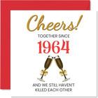 Funny 61St Anniversary Card for Husband Wife - Together since 1964 - Happy 61St 