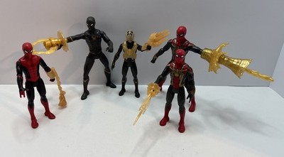 Spider-Man Lot of 5 Action Figures 2019 2021 Hasbro Marvel With Accessories