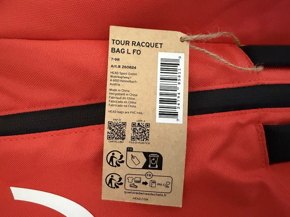 Head Tour Racquet Bag L Orange - image 3 of 3