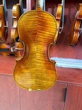 Nice Flamed European Wood Handmade 4/4 Violin with Case Bow DDP to USA 