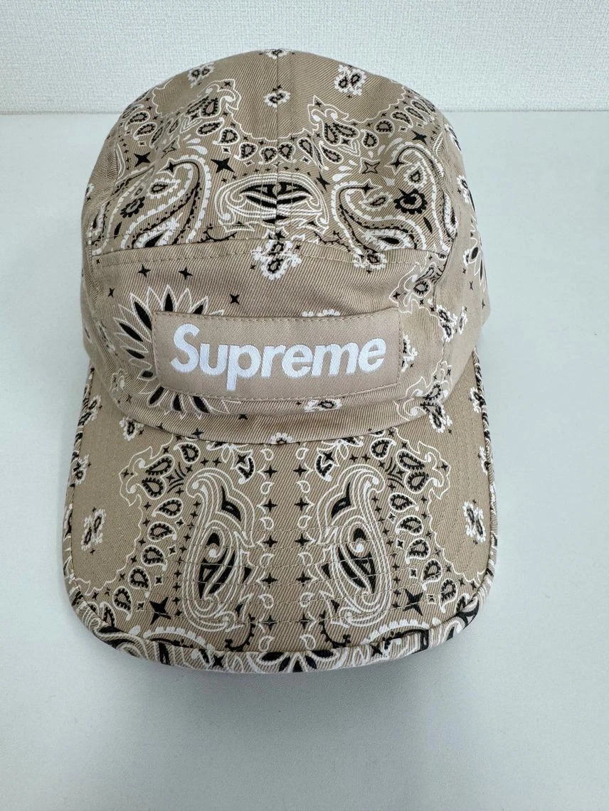 Casquette de camp bandana suprême marron authentique du Japon