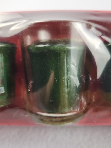 Yankee Candle Balsam And Cedar Votive Set Of 3 With Clear Glass Holder Gift Set - Picture 7 of 9