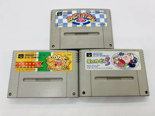 Lot 3 Kirby's Dream Land 3 Kirby Super Star DX Dream Course  set Super Famicom