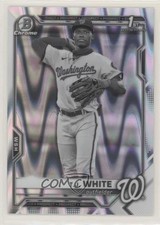 2021 Bowman Draft Chrome Black & White RayWave Refractor TJ White #BDC-157 2gv