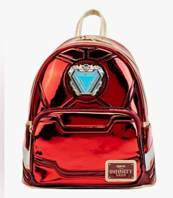 Loungefly Marvel Iron Man Infinity Saga Metallic Red Mini Backpack Zip
