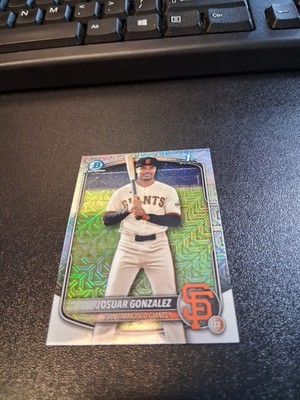 2025 Bowman Chrome JOSUAR GONZALEZ #BCP-153 Mojo Refractor 1st -SF GIANTS-