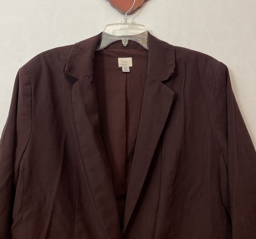 A New Day Damengröße 12 burgunderrot weites Bein Hose & XL V-Ausschnitt Blazer Outfit! A3489 - Bild 13 von 14