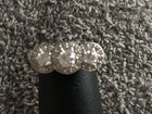 Stauer ring, 8, 3 stone halo, 925, czs on sides, EUC — photo 2