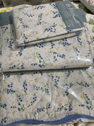Dan River D. Porthault New 4pc Queen Sheet Set NOS Scalloped Cotton Blend - Picture 4 of 14