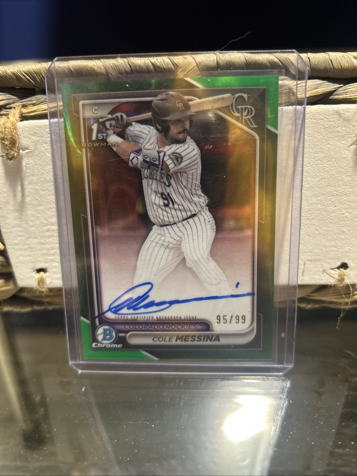2024 Bowman Draft - Chrome Prospect Cole Messina #CPA-CME Green Lava Auto /99