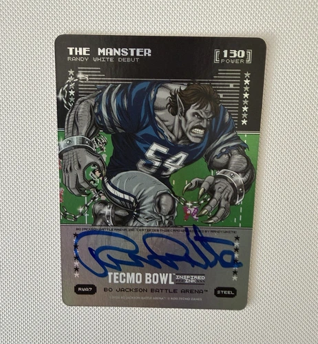 Bo Jackson Battle Arena Tecmo Bowl Inspired Ink The Manster Randy White Auto
