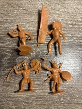 Louis Marx Fort Apache Native American Indian Figure Toy Plastic Lot D9