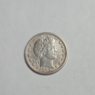 1905 Barber Silver Quarter