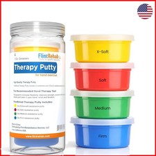Therapy Putty 4 Pack 3 Oz Each - Non-Toxic Hand Strengthener Stress Relief