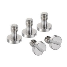 1/4" Mounting Screw Adapter Slotted 0.24" for Camera Tripod Alloy Steel 5Pcs