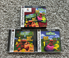 SESAME STREET TWIN PACK PlayStation PS1 Complete CIB Elmo’s Journey US Seller