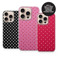 Polka Dot Phone Case Girly Cover for iPhone 17 for Pixel 10 for Samsung S25 PC3