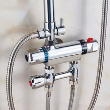 Aufputz Bar Dusche Mischbatterie Ventil mit Thermostatsteuerung in Chromoptik