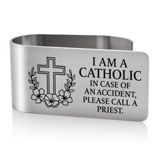 I Am A Catholic in Case of an Accident Please Call A Priest Visor Clip for