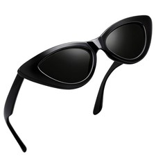 Joopin Polarized Black Cat Eye Sunglasses for Women, Retro A01-black