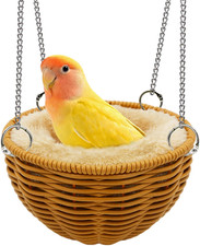 Bite-Proof Bird Nest for Cage with Removable Pad for All Seasons, Wide View Para