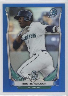 2014 Bowman Chrome Prospects Blue Refractor 16/250 Austin Wilson #BCP28 1d6