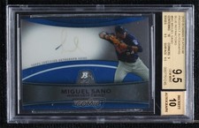 2010 Bowman Platinum Refractor Blue /99 Miguel Sano BGS 9.5 GEM MINT Auto 1h1