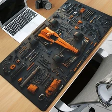 40*90cm 1pc Dark Mechanical Racing Car Design Gaming Mouse Pad & Desk Mat - Non-