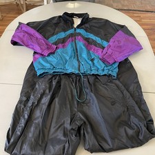 VTG 90s Nike Windbreaker Tracksuit Set Y2K Retro Colorblock Jacket/ Pants Size M