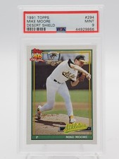 MIKE MOORE 1991 TOPPS DESERT SHIELD #294 PSA 9 Q7113