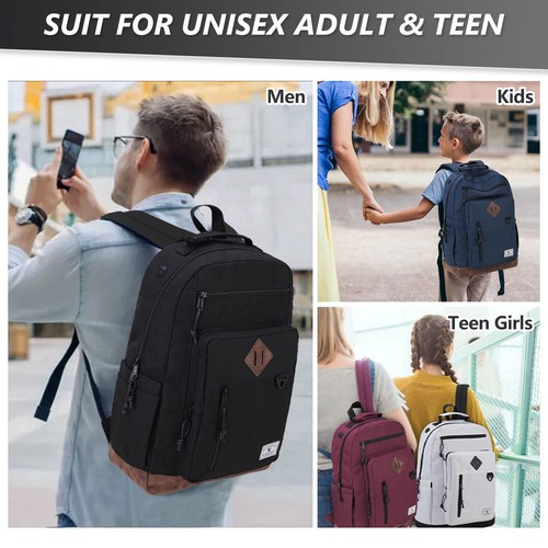 Backpack for Men Women,Lightweight Girls Boys Bookbag with Mulitiple Pockets,... - Picture 2 of 7