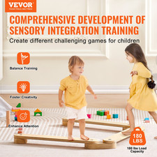 Balance Beam Stepping Stones, 3 PCS Wooden Toddler Balance Boards, Montessori T