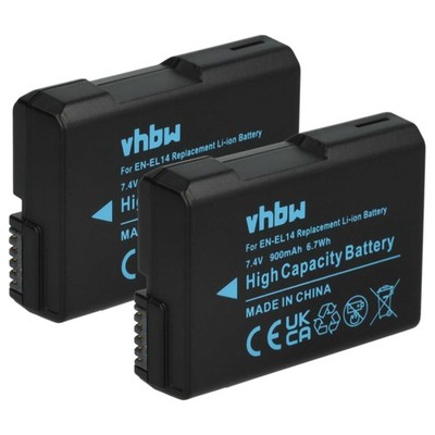 2x Akku für Nikon D3400 D3500 D3300 D5100 D5200 D5300 D3100 D3200 950mAh 7,2V