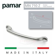 6 MANIGLIA MANIGLIETTA CROMO SATINATA ANTE CASSETTI CUCINA MM 64 ARMADIO MOBILI