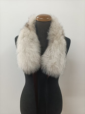Real Fur Fox Collar in beige color.