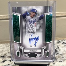 2024 Topps Tier One Miguel Vargas Green Foil Auto Autograph /49 Dodgers