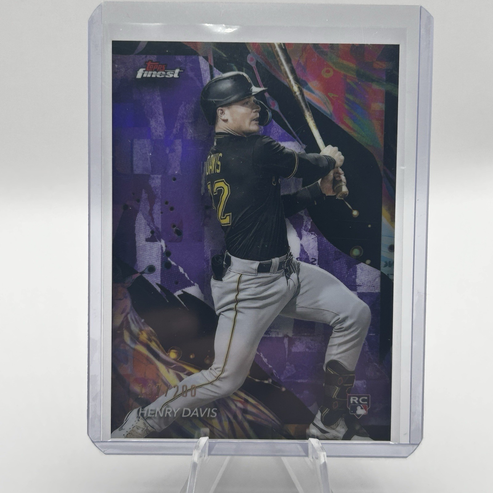 2024 Topps Finest #163 HENRY DAVIS RC Purple Refractor/200 PIRATES Rookie