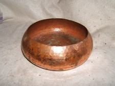 antique roycroft hand hammered copper bowl c. 1910s-20s era vtg old