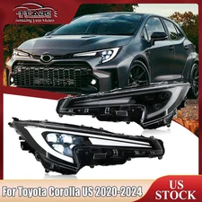 TT-ABC For 2020-2024 Toyota Corolla LED DRL Projector Headlights Assembly Pair