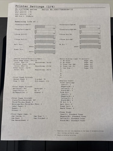 Brother HL-L3270CDW Wireless Color Laser Printer Duplex Ethernet 900 Pages image 10