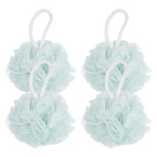 4Pcs Bath Sponges for Shower, 50G Body Scrubber for Daily Body Wash, Grass Green