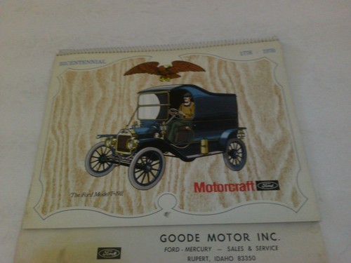 1976 Motorcraft promotional calendar Goode Motor Inc. Rupert Idaho