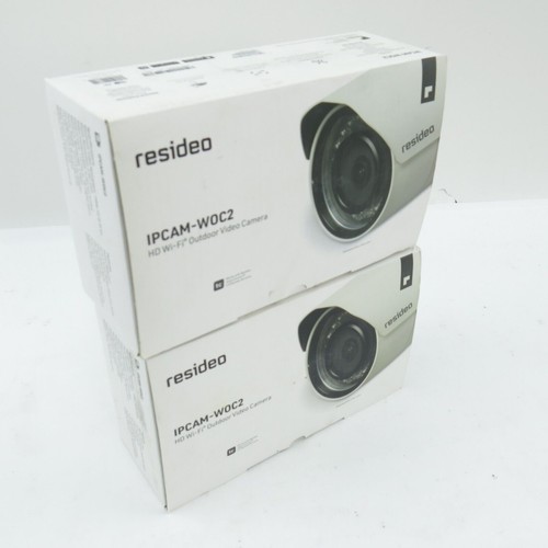 2X Honeywell IPCAM-W0C2 Resideo HD Wi-Fi Video Camera LOT 2X Back boxes included - Picture 2 of 3
