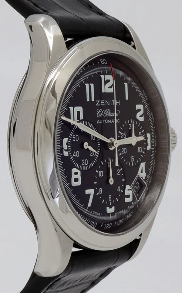 Zenith ref 03.0510.400 Steel Auto 40mm Black Dial El Primero Class Sport Chrono