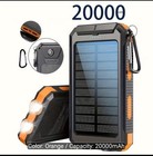 20000mAh Portable Solar Power Bank, Portable Solar Mobile Phone Charger, Camping
