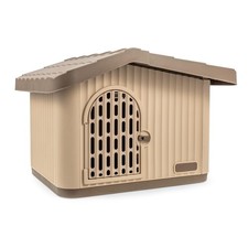 Plastic Pet Shelter Weather-Resistant Cat and Rabbit House Outdoor Dog Kennel UK