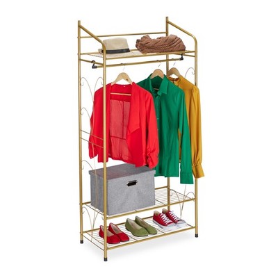 Kleiderständer Garderobenständer Flurgarderobe 3 Ablagen Freistehend 20 kg